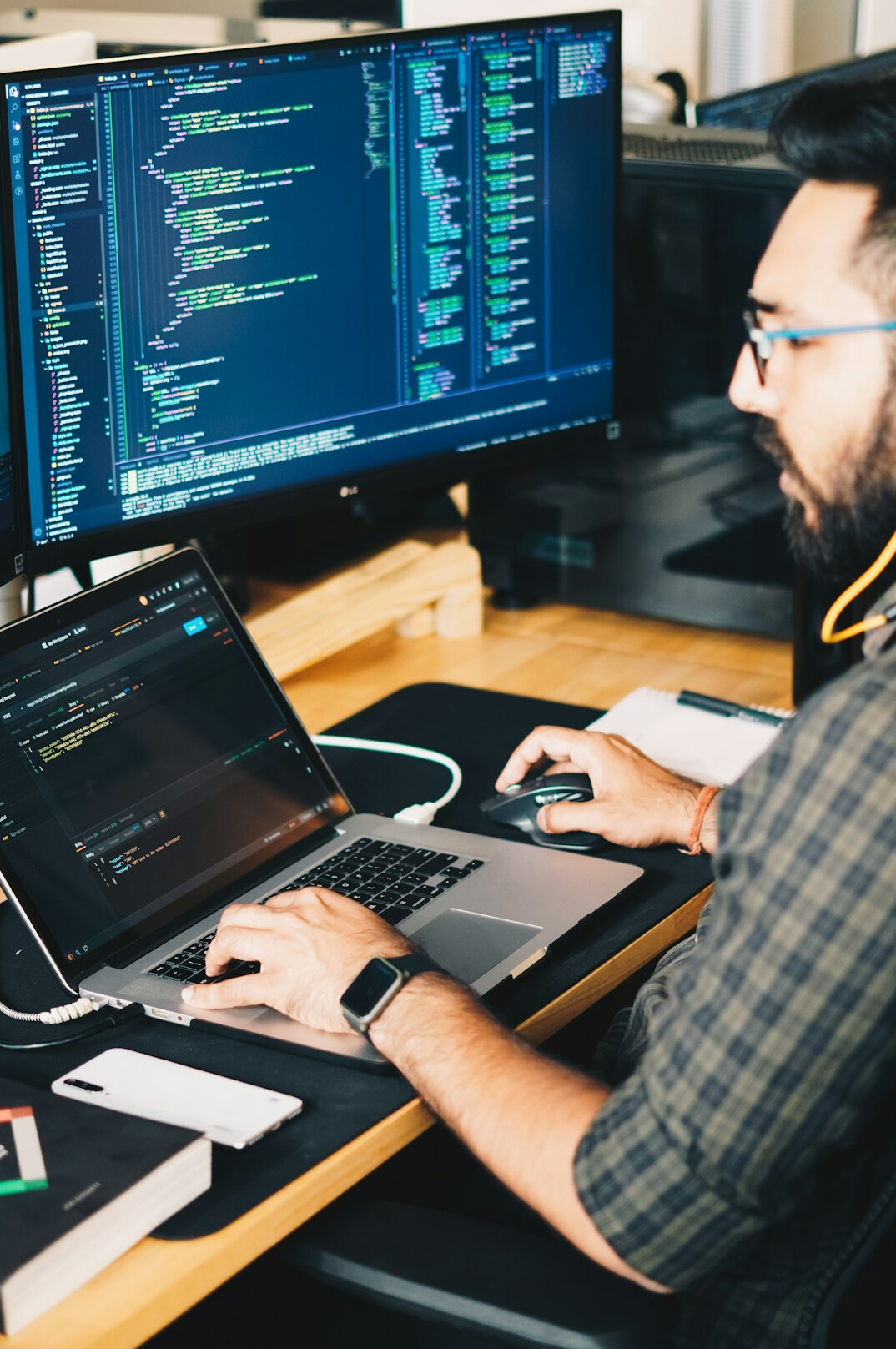 programmer working on insurance software